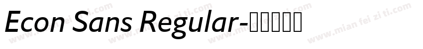 Econ Sans Regular字体转换
